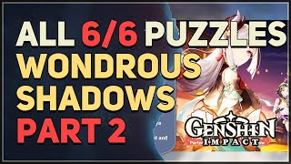 All 6 Lantern Riddle Puzzles Wondrous Shadows Genshin Impact [upl. by Afra]