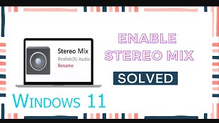 Enable stereo mix in Windows 11 audio settings [upl. by Anal]