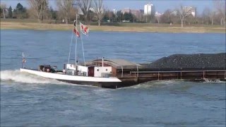 Binnenschiff MS Queen auf dem Rhein bei Düsseldorf [upl. by Rodge]