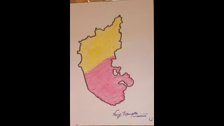 drawing Karnataka map [upl. by Zednanreh562]