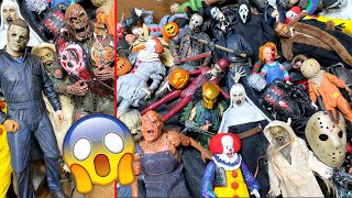 MASSIVE BOX FULL OF HORROR ACTION FIGURES 2023 [upl. by Nylodnew]