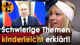 quotKann Putin nicht verhaftet werdenquot  Fanny Stapf erklärt Kindern die Welt  Willkommen Österreich [upl. by Retep]