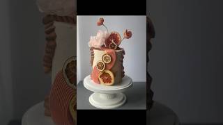 Retro cake trend with a flora twist caketrends floralcake retro trending cakedecorating fyp [upl. by Hnoj]