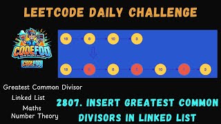 Insert Greatest Common Divisors in Linked List  Leetcode 2807  Full solution with explaination [upl. by Orran246]