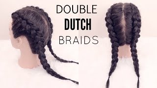 How To Double Dutch Braid  Hair Tutorial [upl. by Neelcaj975]