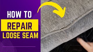 How to Repair a Loose Seam on a Seat Cushion Double Blind Stitch [upl. by Aiekahs]