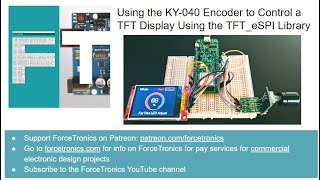 Using the KY040 Encoder to Control a TFT Display Using the TFTeSPI Library [upl. by Zalea37]