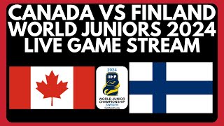 🔴 CANADA vs FINLAND World Juniors 2024 LIVE  IIHF World Juniors Tournament Hockey Game Stream [upl. by Navnod]