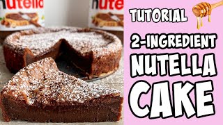 2Ingredient Nutella Cake tutorial Shorts [upl. by Iila668]