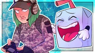 TEACHING a GIRL how to play Rainbow Six Siege [upl. by Ahsiea]