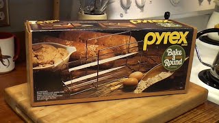 Corning Ware Pyrex BakeaRound Unboxing  Pyrex glass bread maker from 1977 [upl. by Refinnaj]