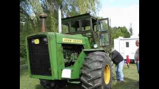 HEAR IT ROAR RARE 8020 JOHN DEERE TRACTOR WITH 2STROKE DIESEL [upl. by Eelnyl]