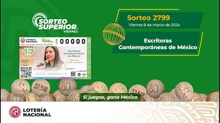 Sorteo Superior No 2799 quot Alusivo a las Mujeres Escritoras Contemporáneasquot [upl. by Descombes146]