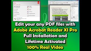 Adobe Acrobat Reader XI Pro full installation guide and life time activate [upl. by Evod]