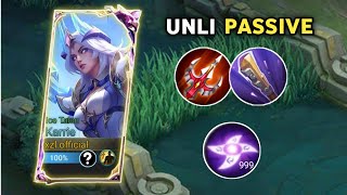 KARRIE UNLI PASSIVE BUILD 2024  SOLO RANKED GAME  MLBB [upl. by Jade817]