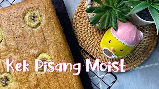 Kek pisang moist sukatan cawan guna blander  Banana moist cake [upl. by Carmon]