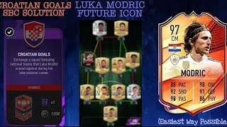 CROATIAN GOALS SBC SOLUTION Easiest Way Possible  Future Icon Luka Modric Sbc  Madfut 22 [upl. by Bubb]