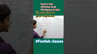 factors that affecting Hardy Weinberg equilibrium gene flow gene migration footlab classes [upl. by Farly786]