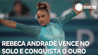 Rebeca Andrade vence no solo e conquista medalha de ouro para o Brasil nas Olimpíadas [upl. by Leatri]