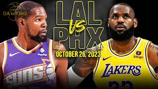 Los Angeles Lakers vs Phoenix Suns Full Game Highlights  October 26 2023  FreeDawkins [upl. by Kcim]