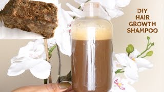 HOW TO ➡ DIY CLARIFYING HAIR GROWTH SHAMPOO  African black soap shampoo Grow natural hair [upl. by Sucram]