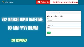 Yii2 Masked Input datetime [upl. by Ordnael]