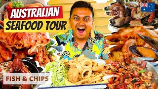 Australian Seafood Tour  Fish amp Chips Mountain🐠🍟Best Australian Seafood on the Great Ocean Road [upl. by Macri]