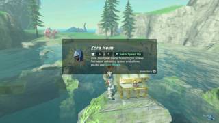 Zelda Breath Of The Wild Zoras Helmet Location [upl. by Lach]