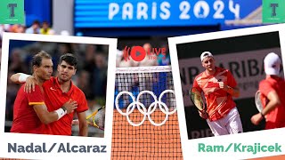 Nadal  Alcaraz vs Krajicek  Ram  Olympics QuarterFinal  LIVE TENNIS WATCHALONG [upl. by Peterec]