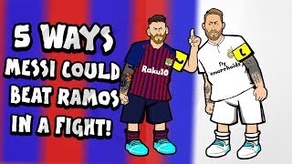 🥊MESSI vs RAMOS the fight🥊 El Clasico 2019 01 Highlights [upl. by Rede]