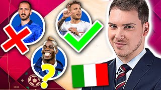 CHI AVREI CONVOCATO in NAZIONALE per il MONDIALE QATAR 2022   LA MIA ITALIA che non vedremo MAI [upl. by Garris]