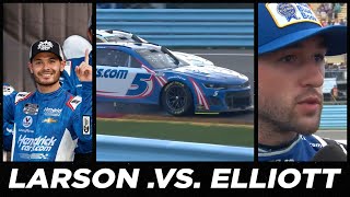 LARSON AND ELLIOTT COLLIDE AGAIN  2022 NASCAR Watkins Glen Race Review amp Reaction [upl. by Elagibba921]