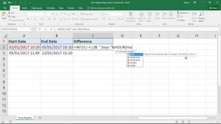 Excel Formula for Time Elapsed in Days Hours and Minutes [upl. by Apple]