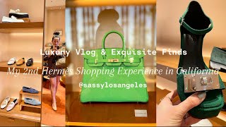 2nd Hermès Luxury Shopping Vlog in California Discover Exquisite Pieces HermèsDiaries [upl. by Analra]