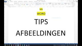 MS Word Basis Afbeeldingen [upl. by Fulbert]