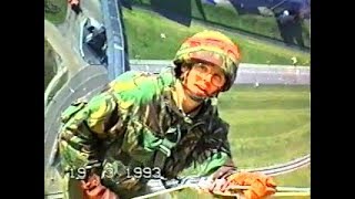 Didcot Power Stations Oxfordshire abseil 200m height live chimney 1993 [upl. by Carilyn]