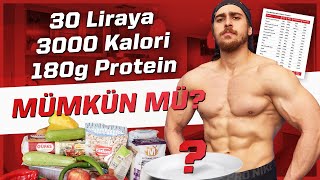 Günlük 3000 Kalori Beslenme Ne Kadar Tuttu 180 Gr Protein [upl. by Assylem]