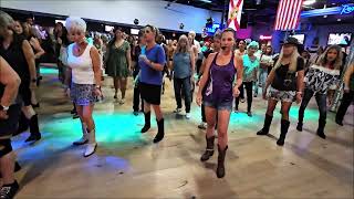 Cowboy Boogie Line Dance By Kelly Burkhardt Lesson With Trish At Renegades On 7 20 24 [upl. by Hsekin]