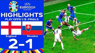 Inghilterra  Slovacchia 21 dts gol e highlights euro 2024 [upl. by Eciruam76]