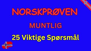 25 Viktige Spørsmål og Svar for Norskprøven Muntlig [upl. by Netsreik]