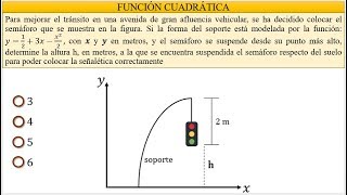 Cálculo de la altura de un semáforo medido desde el piso  Función cuadrática 3 [upl. by Solrak515]