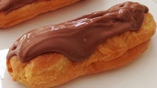 chocolate eclair recipe cream puff recipe  profiterole HOW TO COOK THAT Ann Reardon [upl. by Amle]