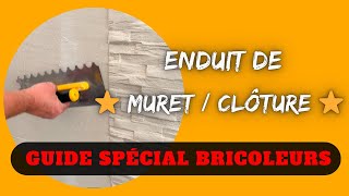 ✅ Tuto  Comment faire un enduit de façade à la main pour muret et palissade [upl. by Saravat]