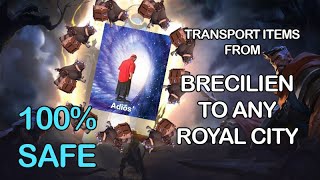 Safe and Free Transport from Brecilien to any Royal City  Money Making  Albion Online [upl. by Atsev]