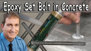 How I Epoxy Glue Anchor Bolts Into Concrete Video 4 New Room Addition [upl. by Ehc]