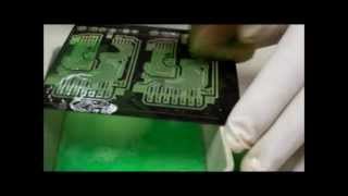 PCB with Lasered Paint Resist and Fast Sponge Etching [upl. by Oek]