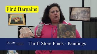 Thrift Store Finds – Bargain Paintings Valued by Dr Lori [upl. by Ahsyen]