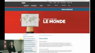 Rencontre dinformation sur le Web pour les nouveaux étudiants internationaux Hiver 2017 [upl. by Woehick]