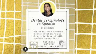 Dental Terminology Spanish [upl. by Ayiram858]