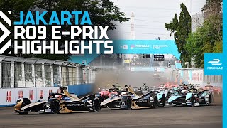 Jakarta EPrix Race Highlights  Round 9 [upl. by Barlow]